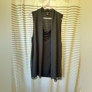White House Black Market Black Sleeveless Tunic